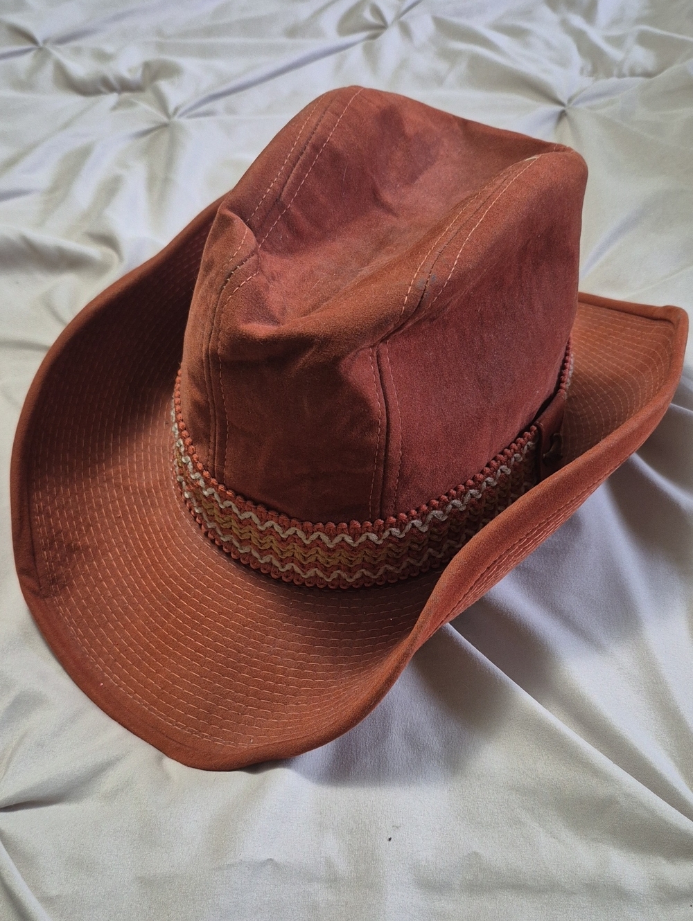 Artelusa Rust Brown Cowboy Hat with Braided Band